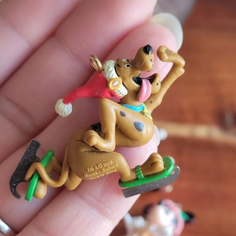 Vintage Disney Figurines set of 6 Christmas Theme Hard Plastic/Rubber Plastic